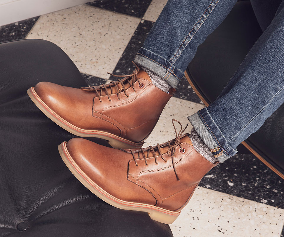 Bottines homme daim discount lacets