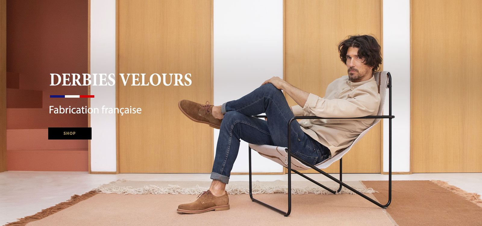 Derbies velours made in France