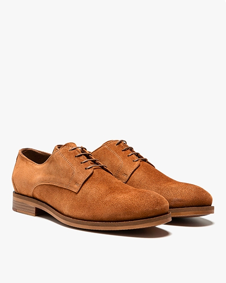 Suede leather derbies made in France Le Formier